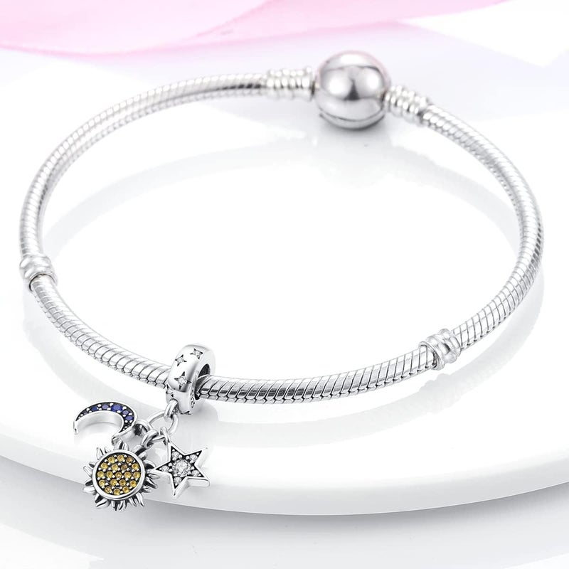 MULA 925 Sterling Silver Charms for Bracelets and Necklaces Lipstick and Bag Dangle Pendants Tower Camera Beads Jewelry Charms for Women - Image 2